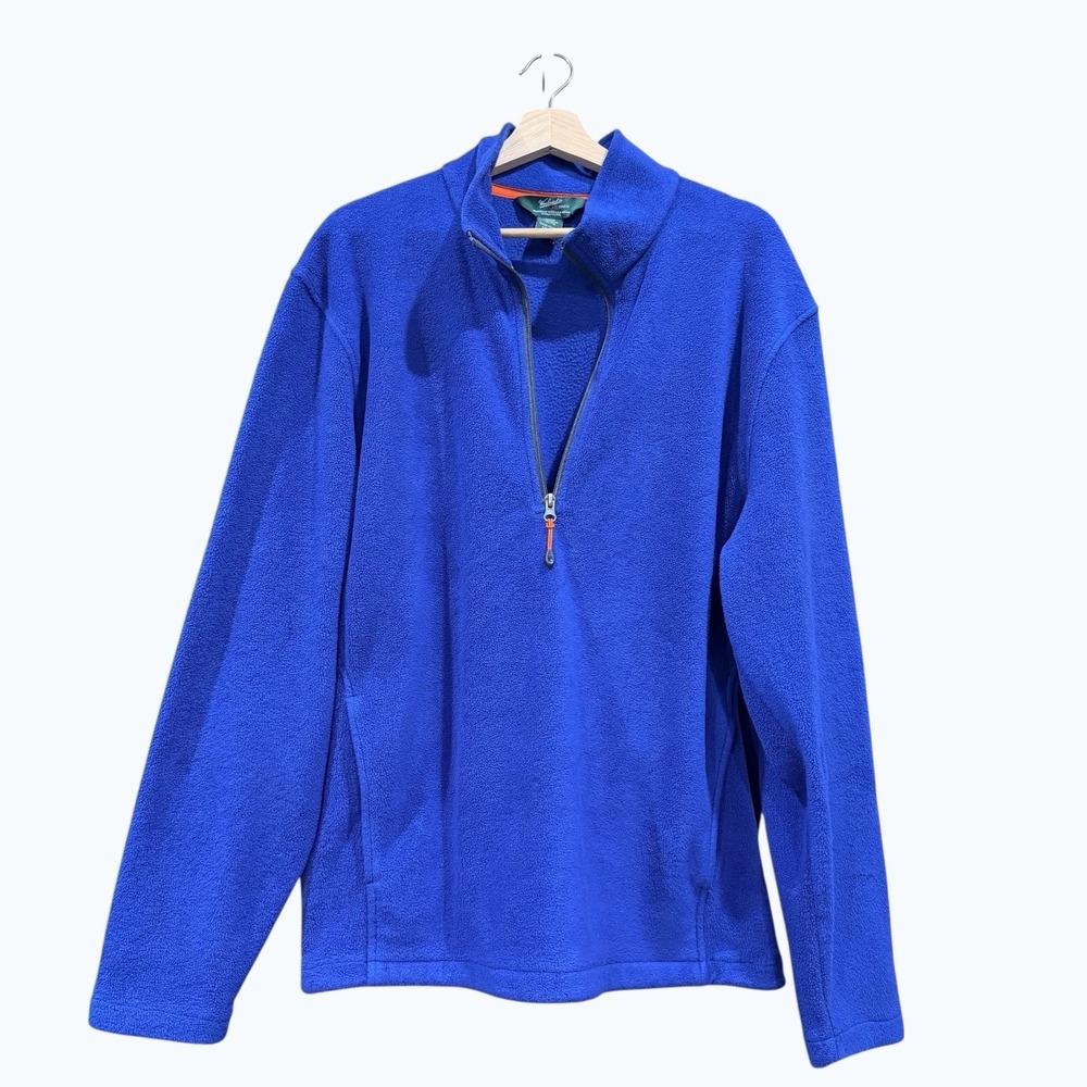 Woolrich Men's Blue Quarter Zip Fleece Pullover Jacket Size XL